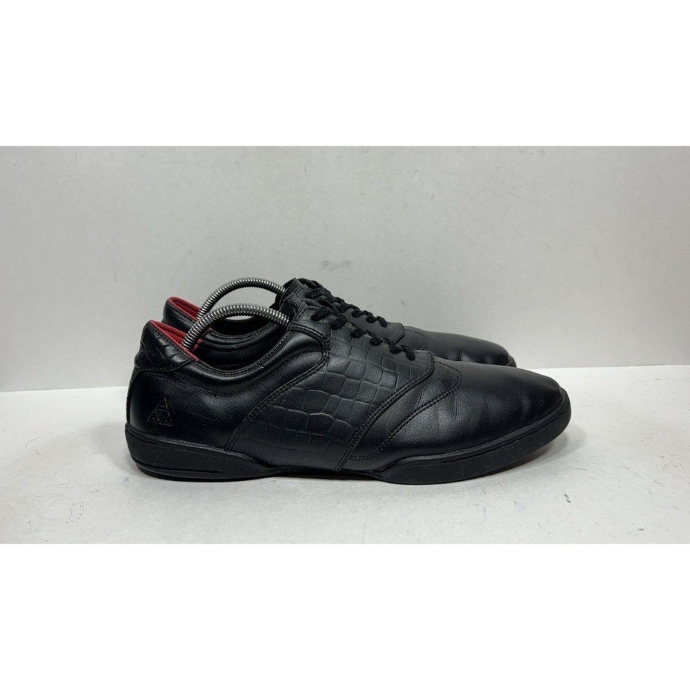 Rare HUF‎ Dylan Rieder Croc Embossed Black Leather Men's Size 10.5 Shoes